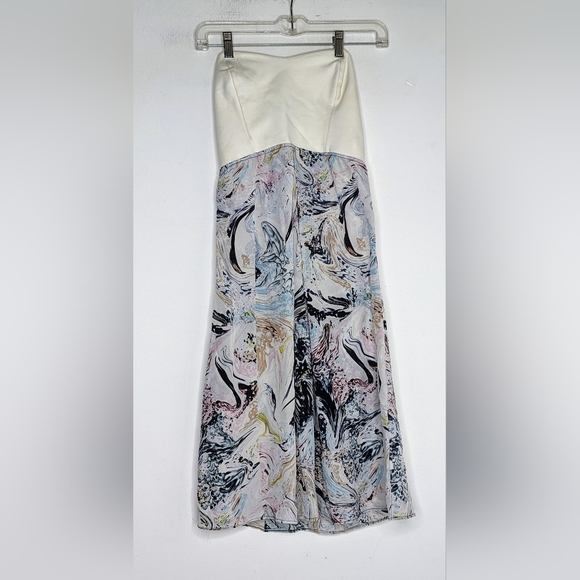 All Saints Strapless Contrast Dress Size Small - Picture 1 of 3